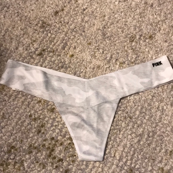 Victoria's Secret Pink Perizoma Vita Alta Strisce Neon Ombre - Taglia Unica